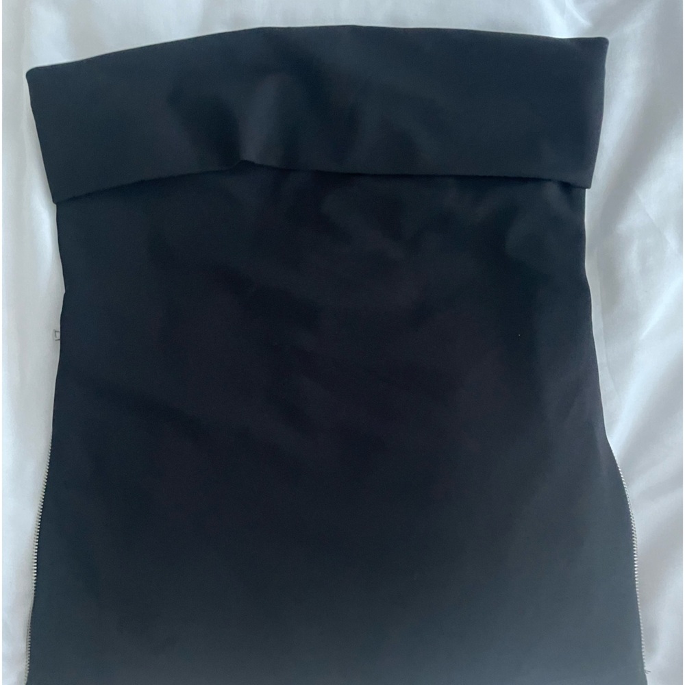 Zara fold over tube top with zipper sides NWT